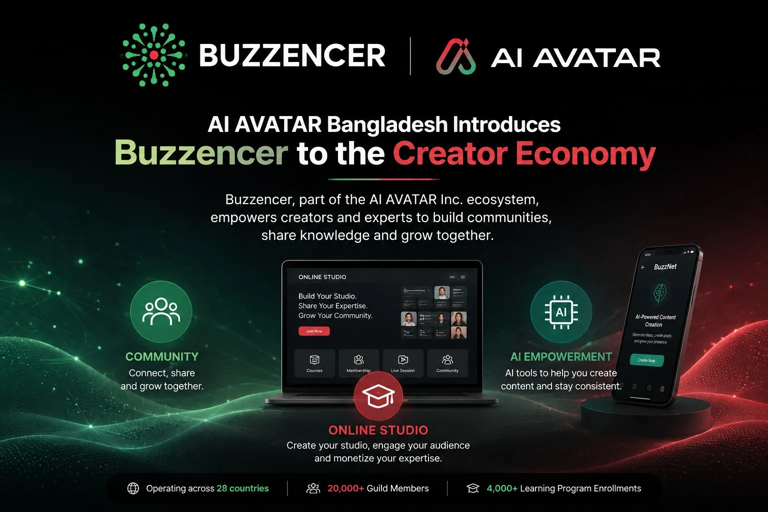 Buzzencer online studio opens new opportunities for creators & experts in Bangladesh