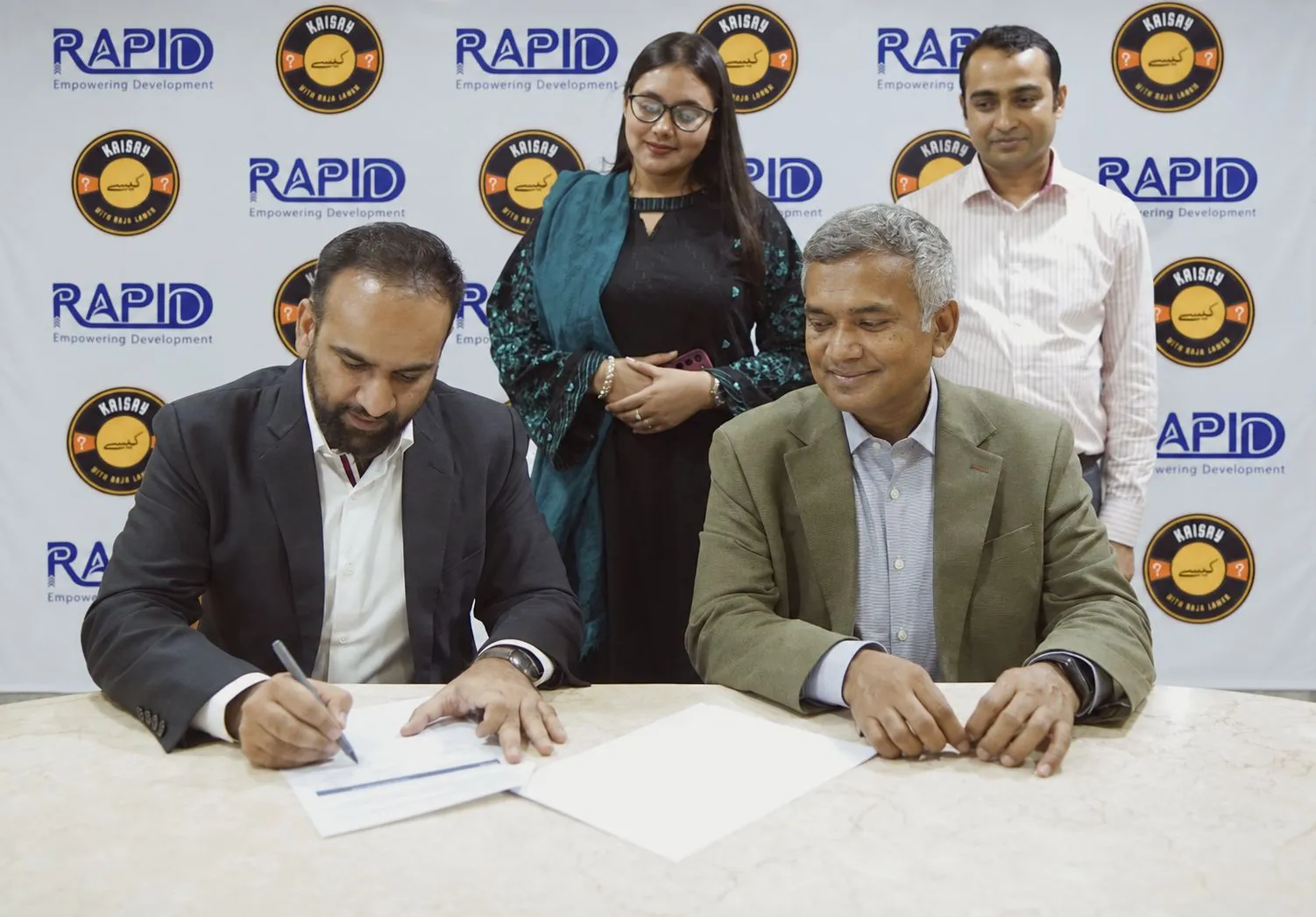 Kaisay with Raja Jawad signs MoU with Bangladeshi think tank RAPID